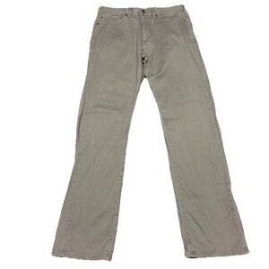 Dockers Straight Fit Pants 32x32 Khaki Olive Tan Stretch 5 Pocket Casual Men's
